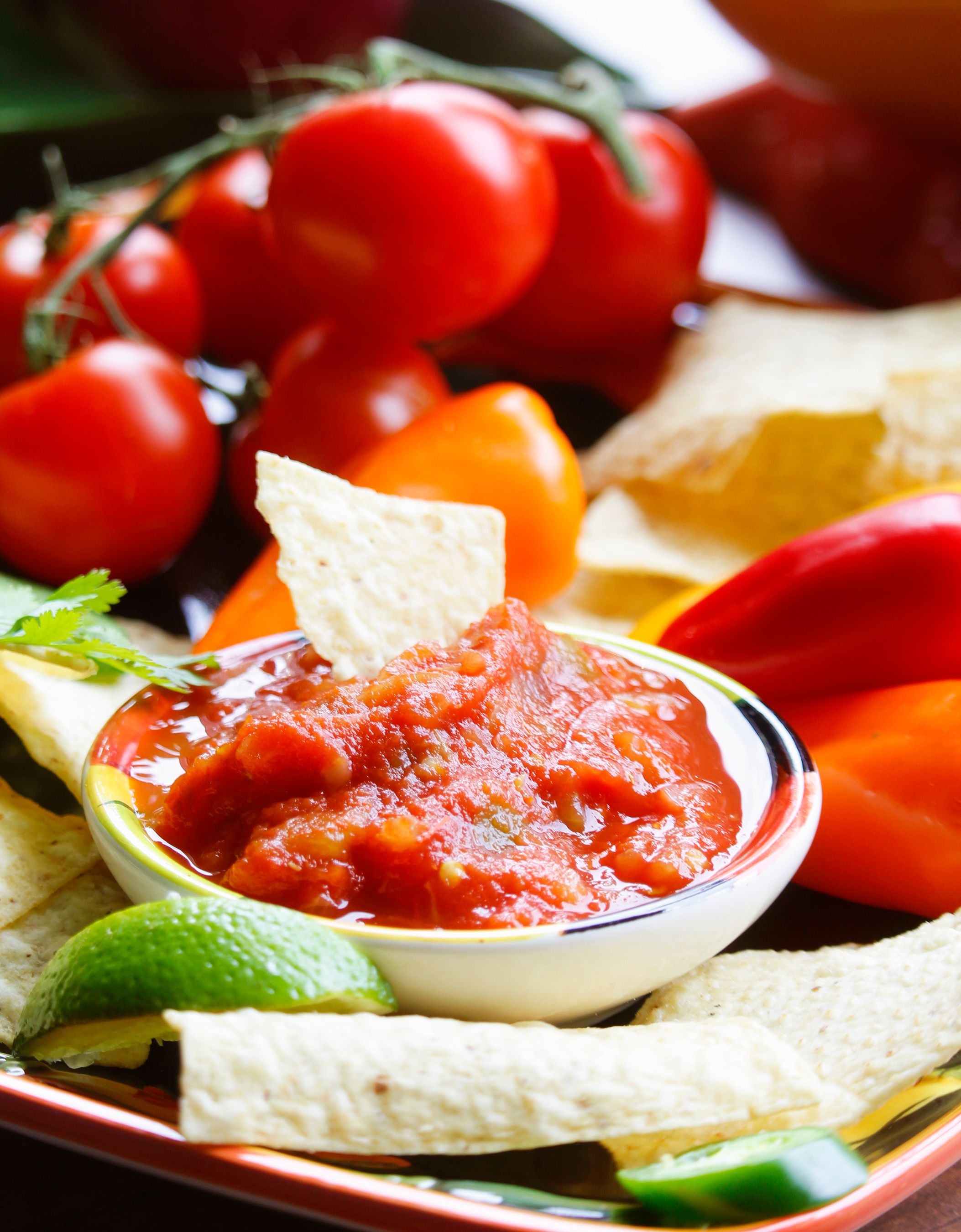 Geroosterde tomatensalsa met chipotle